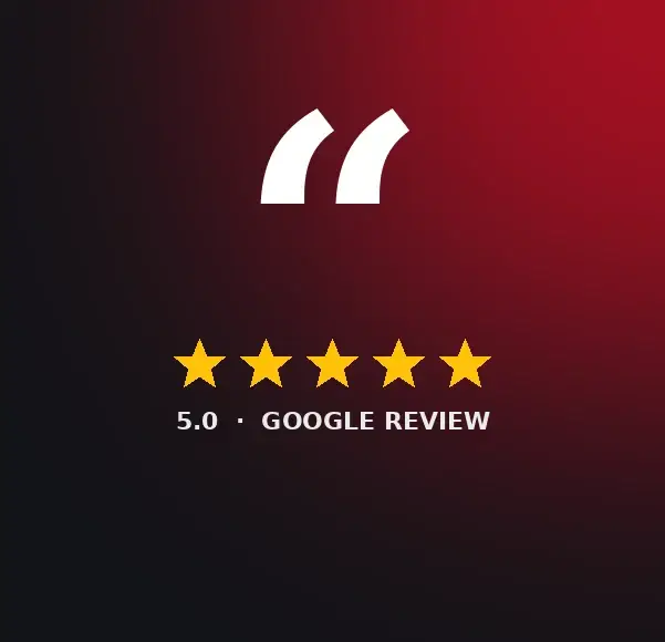 5.0 Google review for DMG