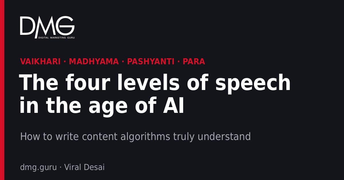 The four levels of speech in the age of AI