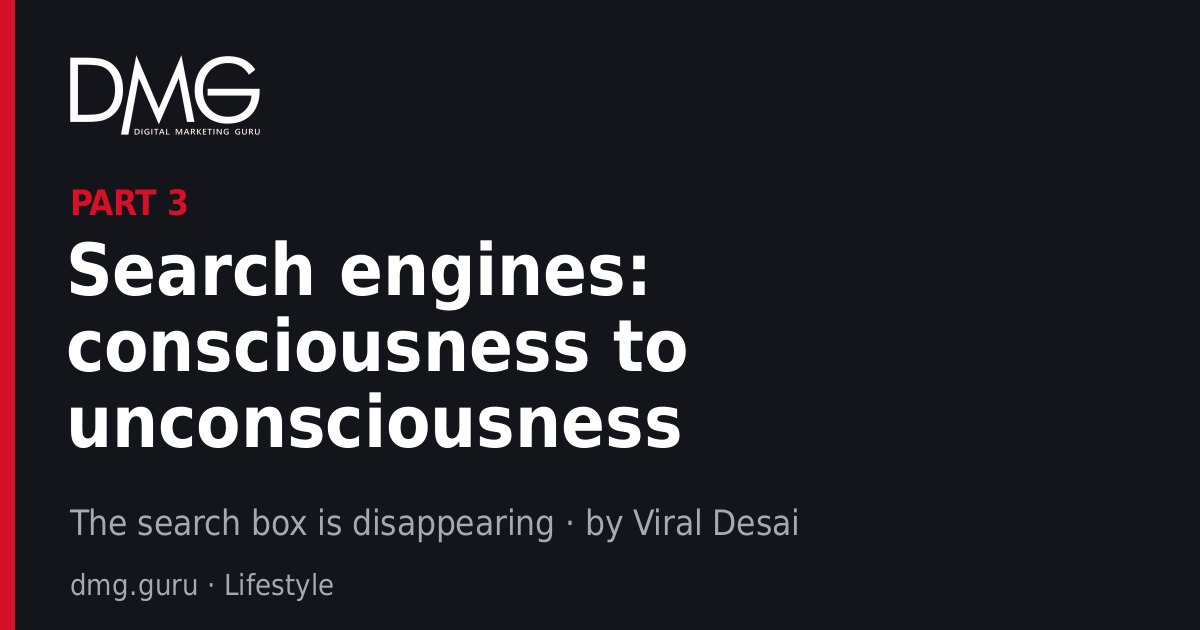 Search engines: consciousness to unconsciousness – Part 3